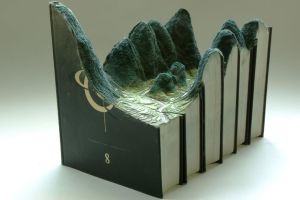 Carved Book Landscapes by Guy Laramée