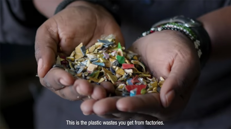 recycle plastic waste into concrete