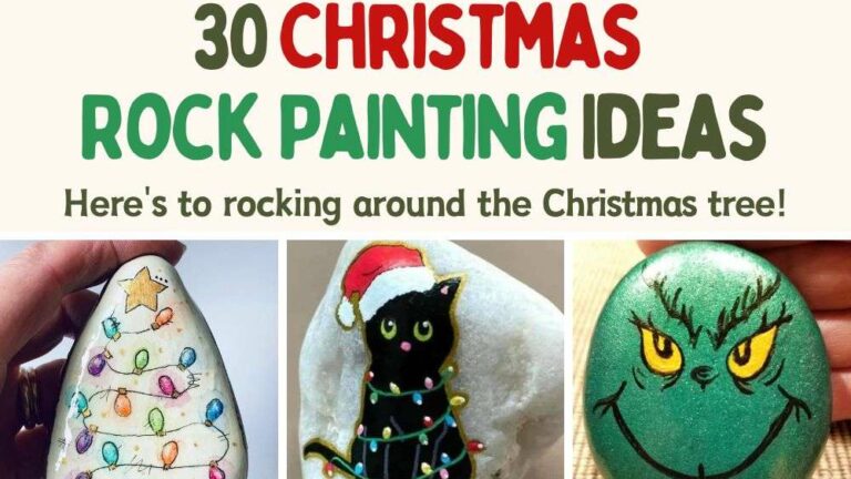 30 Christmas Rock Painting Ideas – Last minute DIY crafts for Christmas decor, gifts and stocking fillers